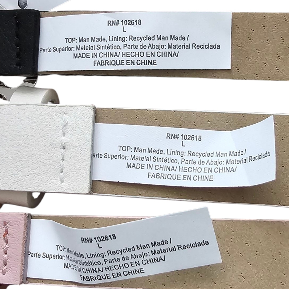 Madden Girl Trio Belt Set - NEW Black, White, Pink - All Vegan - Picture 6 of 7